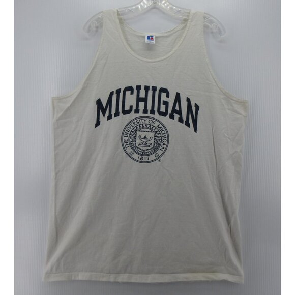 VINTAGE Michigan Wolverines Shirt XXL Russell Athletic Tank 90s USA * - Picture 1 of 11